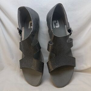 Footjoy Golf Sandals Womens Size 9 Gray Naples Sport Spikeless Ankle Strap